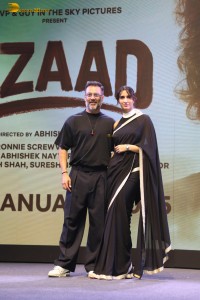 Azaad Trailer Launch attended by Rasha Thadani, Diana Penty, Aaman Devgn, and Ajay Devgn