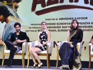 Azaad Trailer Launch attended by Rasha Thadani, Diana Penty, Aaman Devgn, and Ajay Devgn