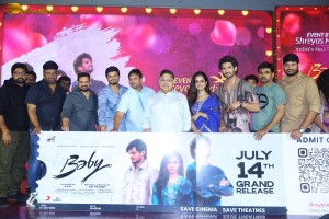 Baby Pre-Release Function attended by Anand Deverakonda, Viraj Ashwin, Vaishnavi Chaitanya, and Allu Aravind
