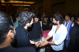 Baby Thanks Meet attended by Anand Deverakonda, Viraj Ashwin, Vaishnavi Chaitanya, and Allu Arjun