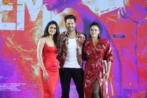 Baby John Press Meet attended by Varun Dhawan, Keerthy Suresh, and Wamiqa Gabbi