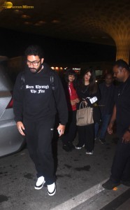 Aishwarya, Abhishek and Aaradhya Bachchan traveling from the Mumbai Airport on June 14, 2023
