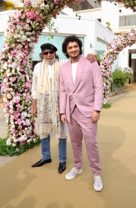 Mithun Chakraborty promotes son Namashi Chakraborty’s film Bad Boy along with actress Amrin Qureshi