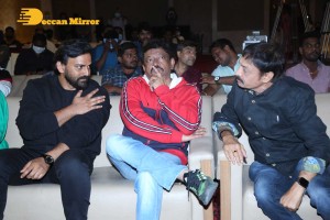 Pre-Release of the movie Badava Rascal attended by actors Amrutha Iyengar, Dhananjay and guest Ram Gopal Varma
