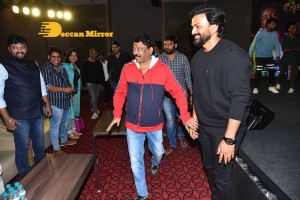 Pre-Release of the movie Badava Rascal attended by actors Amrutha Iyengar, Dhananjay and guest Ram Gopal Varma