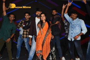Pre-Release of the movie Badava Rascal attended by actors Amrutha Iyengar, Dhananjay and guest Ram Gopal Varma