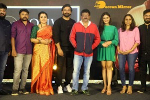 Pre-Release of the movie Badava Rascal attended by actors Amrutha Iyengar, Dhananjay and guest Ram Gopal Varma