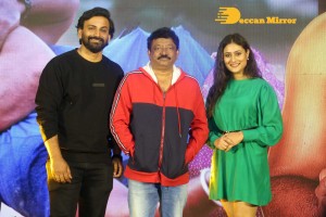 Pre-Release of the movie Badava Rascal attended by actors Amrutha Iyengar, Dhananjay and guest Ram Gopal Varma