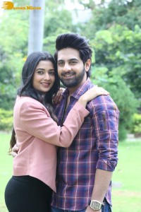 Banaras movie press meet attended by actors Zaid Khan and Sonal Monteiro