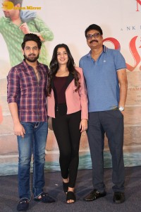 Banaras movie press meet attended by actors Zaid Khan and Sonal Monteiro