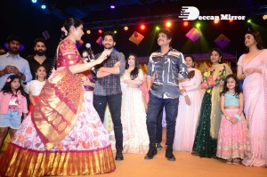 Bangarraju Grand Musical Night attended by Akkineni Nagarjuna, Naga Chaitanya, Krithi Shetty, Faria Abdullah and others.