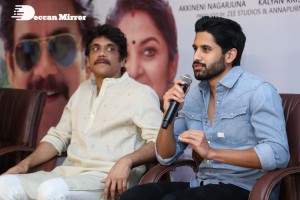 Bangarraju Press Meet attended by Akkineni Nagarjuna and Naga Chaitanya
