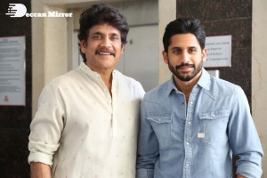 Bangarraju Press Meet attended by Akkineni Nagarjuna and Naga Chaitanya