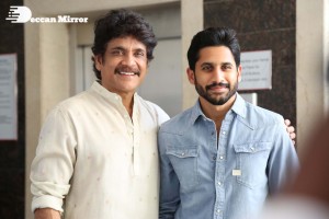Bangarraju Press Meet attended by Akkineni Nagarjuna and Naga Chaitanya
