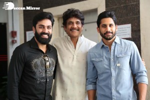 Bangarraju Press Meet attended by Akkineni Nagarjuna and Naga Chaitanya