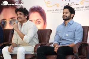 Bangarraju Press Meet attended by Akkineni Nagarjuna and Naga Chaitanya