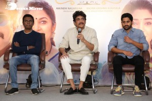 Bangarraju Press Meet attended by Akkineni Nagarjuna and Naga Chaitanya