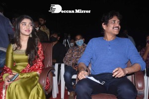 Bangarraju movie press meet attended by Nagarjuna and Krithi Shetty