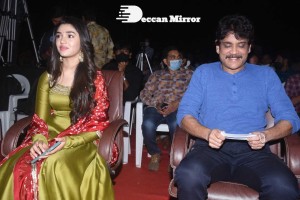 Bangarraju movie press meet attended by Nagarjuna and Krithi Shetty