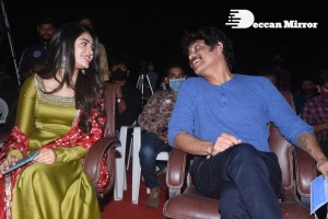 Bangarraju movie press meet attended by Nagarjuna and Krithi Shetty
