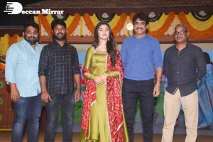 Bangarraju movie press meet attended by Nagarjuna and Krithi Shetty