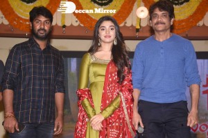 Bangarraju movie press meet attended by Nagarjuna and Krithi Shetty