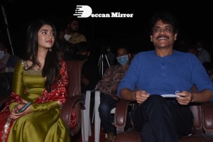 Bangarraju movie press meet attended by Nagarjuna and Krithi Shetty