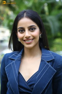 indian actress banita sandhu in a blue pant suit