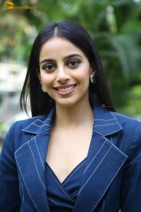 indian actress banita sandhu in a blue pant suit