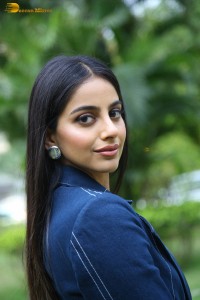 indian actress banita sandhu in a blue pant suit