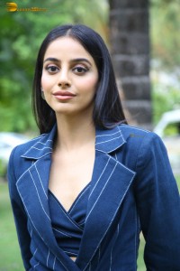 indian actress banita sandhu in a blue pant suit
