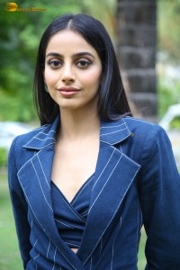 indian actress banita sandhu in a blue pant suit