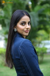 indian actress banita sandhu in a blue pant suit