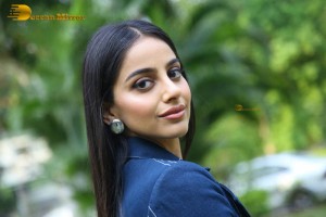 indian actress banita sandhu in a blue pant suit