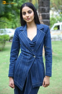 indian actress banita sandhu in a blue pant suit