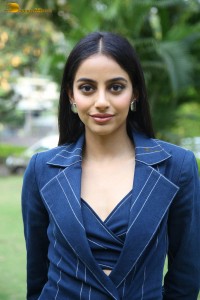 indian actress banita sandhu in a blue pant suit