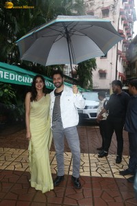 Actors Varun Dhawan and Janhvi Kapoor promote the film Bawaal at National College in Mumbai on July 24, 2023