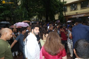 Actors Varun Dhawan and Janhvi Kapoor promote the film Bawaal at National College in Mumbai on July 24, 2023
