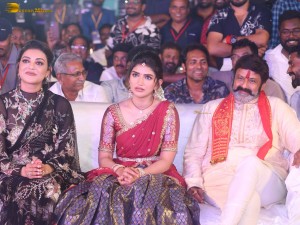 Bhagavanth Kesari Trailer Launch attended by Nandamuri Balakrishna, Sreeleela, Kajal Aggarwal, and others