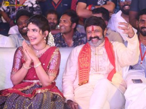 Bhagavanth Kesari Trailer Launch attended by Nandamuri Balakrishna, Sreeleela, Kajal Aggarwal, and others