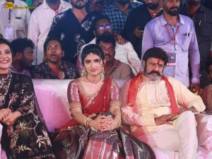 Bhagavanth Kesari Trailer Launch attended by Nandamuri Balakrishna, Sreeleela, Kajal Aggarwal, and others