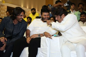 Bhagavanth Kesari Blockbuster Dawath Celebrations attended by Nandamuri Balakrishna, Sreeleela, Arjun Rampal, Anil Ravipudi, Thaman, and Dil Raju