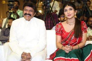 Bhagavanth Kesari Blockbuster Dawath Celebrations attended by Nandamuri Balakrishna, Sreeleela, Arjun Rampal, Anil Ravipudi, Thaman, and Dil Raju