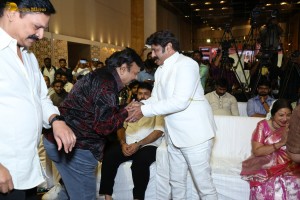 Bhagavanth Kesari Blockbuster Dawath Celebrations attended by Nandamuri Balakrishna, Sreeleela, Arjun Rampal, Anil Ravipudi, Thaman, and Dil Raju