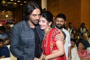 Bhagavanth Kesari Blockbuster Dawath Celebrations attended by Nandamuri Balakrishna, Sreeleela, Arjun Rampal, Anil Ravipudi, Thaman, and Dil Raju