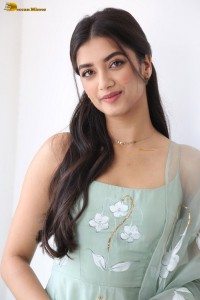 actress Bhagyashri Borse cute in a green salwar dress