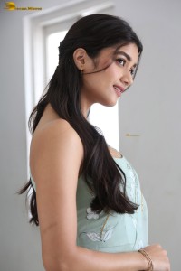 actress Bhagyashri Borse cute in a green salwar dress