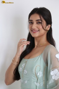 actress Bhagyashri Borse cute in a green salwar dress