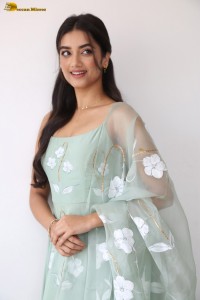 actress Bhagyashri Borse cute in a green salwar dress