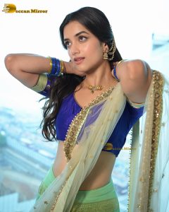 actress bhagyashri borse sexy in a saree